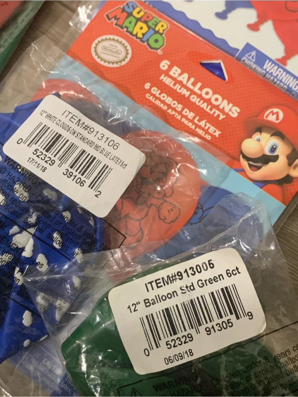 Nintendo Super Mario Multicolor Party Decorations Set - Red Blue Yellow Green